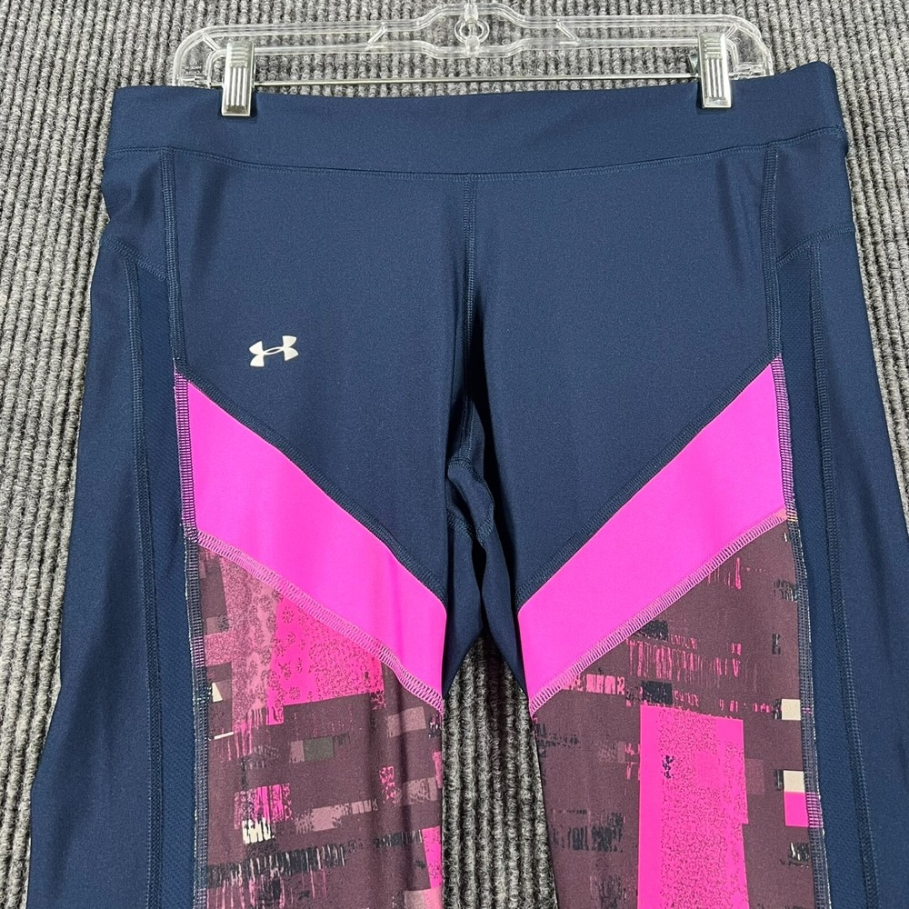 Under Armour Leggings Womens XL Extra Large Blue Compression Heat Gear‎ Gym
